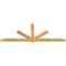 Ekena Millwork Kennewick Rough Sawn Timber Gable Bracket, Western Red Cedar, 96"W x 36"H x 2"D x 4"F, 9/12 Pitch GBW096X36X0204KEN00RWR - alternate 5